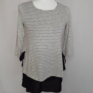 Pebble and stone 1/4 sleeve top